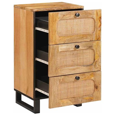 Credenza Marrone 40 x 33 x 75 cm Legno di mango massello - Foto 2