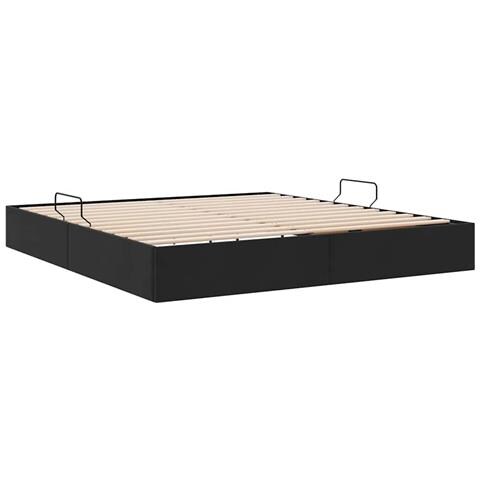 Letto con Contenitore con materasso Nero 180 x 200 cm Velluto - Foto 9