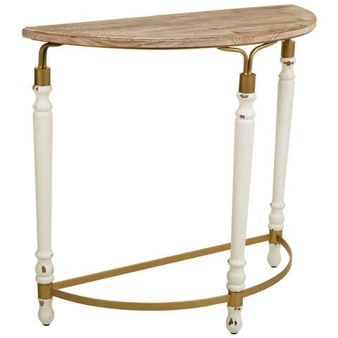 Mobile Da Ingresso In Legno E Metallo Marrone 80x35,5x76 - Foto 1