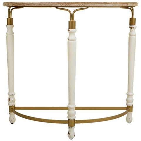 Mobile Da Ingresso In Legno E Metallo Marrone 80x35,5x76 - Foto 2