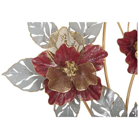 Decorazione In Metallo 3d Fiori 17-multicolore-metallo-68,6x7,6x98,4 Cm - Foto 2
