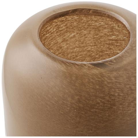 Portacandela In Vetro Soffiato A Bocca Marrone Ø8x7,5 Cm — Vikasa Home - Foto 2
