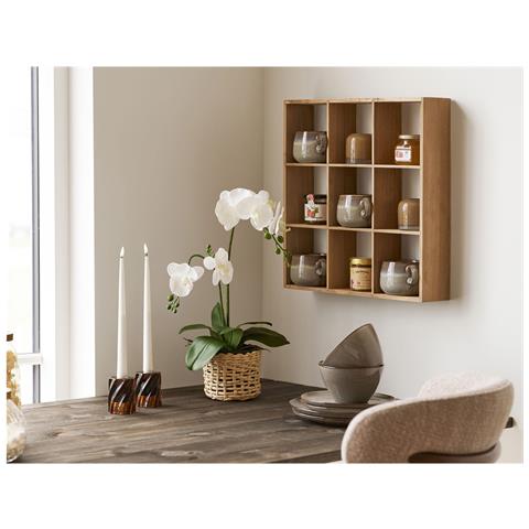 Portacandela In Vetro Soffiato A Bocca Marrone Ø8x7,5 Cm — Vikasa Home - Foto 5