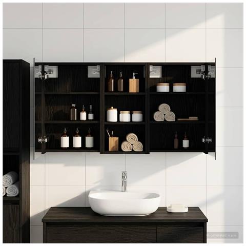 Set di Armadi da Bagno con porta 3 pcs 110 x 10,5 x 60,5 cm - Foto 2