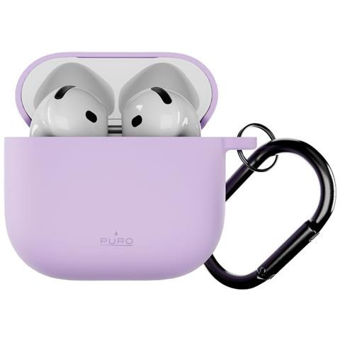 Custodia Airpods 4 In Silicone Viola Puro - Foto 2