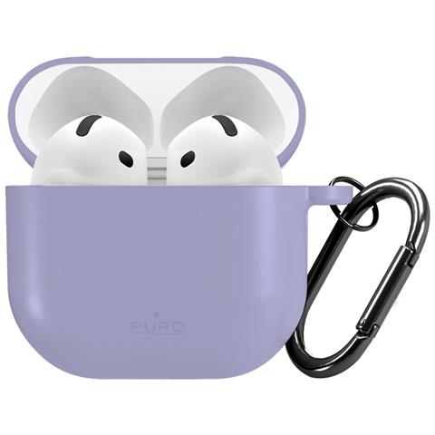 Custodia Airpods 4 In Silicone Viola Puro - Foto 7