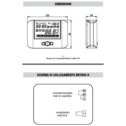 Cronotermostato Da Parete Mithos H Bianco - Ve478400 - Foto 3