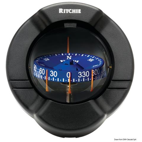 Bussola Ritchie Venturi Sail 3""3/4 Nera / rossa - Foto 1
