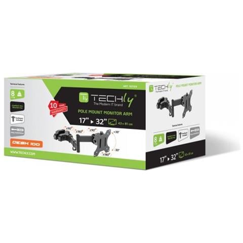 Staffa per Fissaggio a Palo TV LED /LCD 17-32" Nero - Foto 10