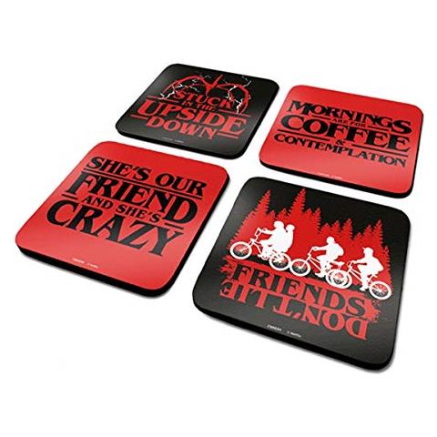 Stranger Things Csp0025 - Set Di 4 Sottobicchieri In Sughero - Foto 1