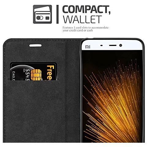 Custodia Compatibile Con Xiaomi Mi 5 In Bruno Caffè - Coperchio Protettiva Con Chiusura Magnetica, Funzione Stand E Tasca Per Le Carte - Foto 2