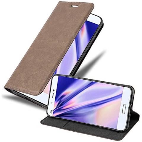 Custodia Compatibile Con Xiaomi Mi 5 In Bruno Caffè - Coperchio Protettiva Con Chiusura Magnetica, Funzione Stand E Tasca Per Le Carte - Foto 1