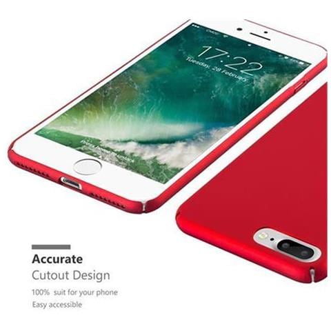 Custodia Compatibile Con Apple Iphone 8 Plus / Iphone 7 Plus / Iphone 7s Plus In Rosso Metallo - Hard Case Coperchio Protettivo In Look Metallico Contro I Graffi E Gli Urti - Foto 8
