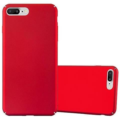 Custodia Compatibile Con Apple Iphone 8 Plus / Iphone 7 Plus / Iphone 7s Plus In Rosso Metallo - Hard Case Coperchio Protettivo In Look Metallico Contro I Graffi E Gli Urti - Foto 1