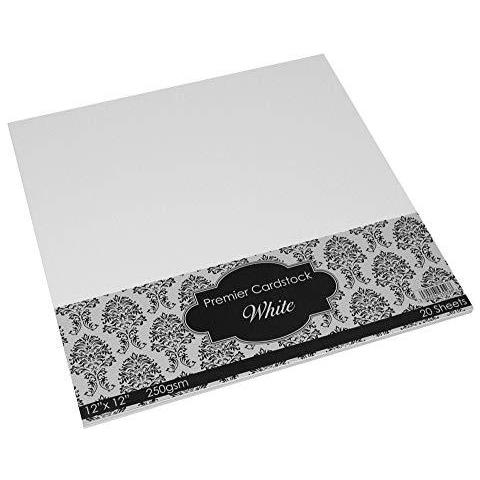 2019 12 X 12 Pollici 250g Premier Card - Bianco (confezione Da 20 Fogli)  - Foto 1