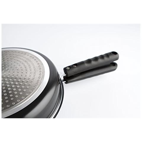 Gastro Fun Padella Doppia Per Omelette Estampado, Alluminio, Nero, 24 cm - Foto 3