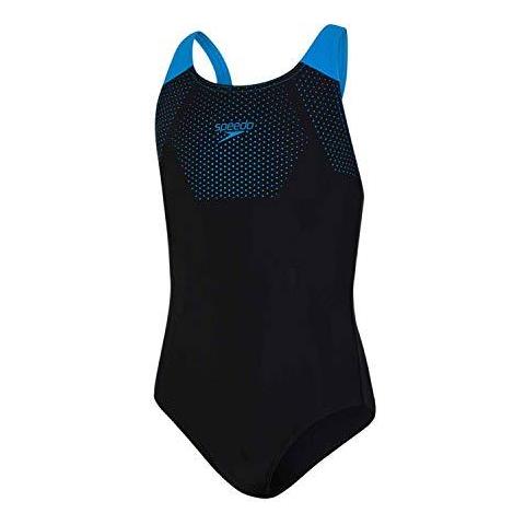 Ragazze Tech Placement Muscleback Costume Da Bagno Nero Piscina 24 (5-6 Anni) - Foto 1