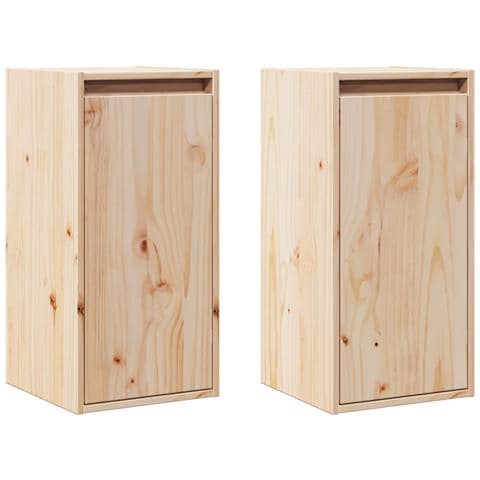 Pensili 2 Pz 30x30x60 Cm In Legno Massello Di Pino - Foto 1