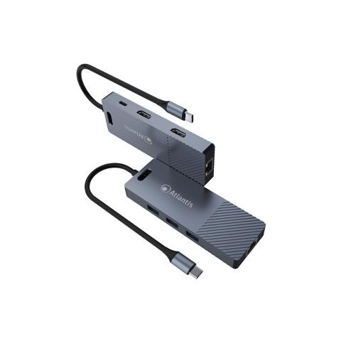 Dock/Replicatore di Porte per Laptop A04-TC_DK48 Cablato USB 3.2 Gen 1 (3.1 Gen 1) Type-C Colore Grigio - Foto 2