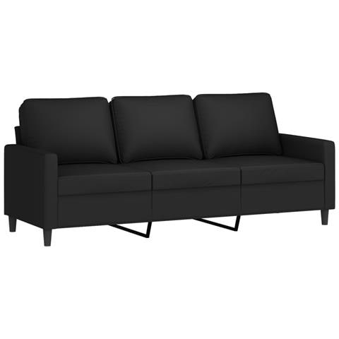 Divano A 3 Posti Nero 180 Cm In Velluto - Foto 2