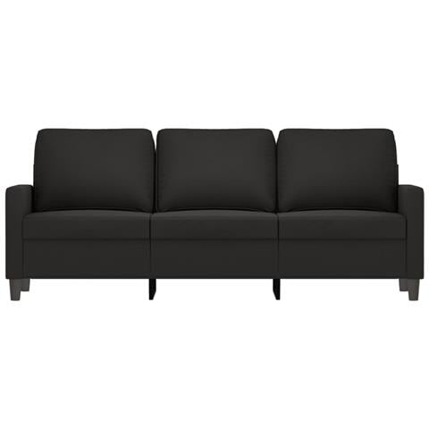 Divano A 3 Posti Nero 180 Cm In Velluto - Foto 3