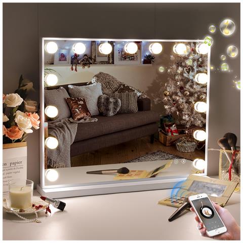 Specchio Di Vanità Hollywood Con Luci Bluetooth 58x46cm - Foto 2