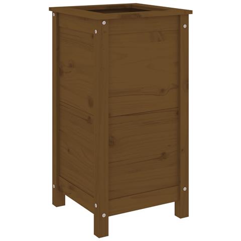 Fioriera Da Giardino Miele 40x40x78 Cm Legno Massello Di Pino - Foto 1