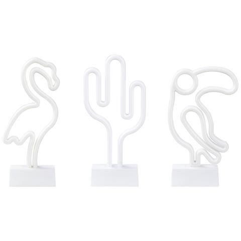 Set Di 3 Decorazioni Led Neon Multicolore Mabel - Foto 2