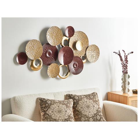 Decorazione Da Parete Marrone E Oro Bromine - Foto 1