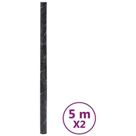 Adesivi Per Mobili Autoadesivi Nero Marmoreo 90x500 Cm In Pvc - Foto 2