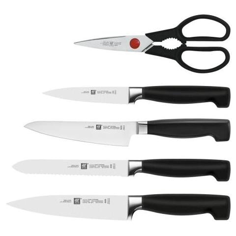 Four Stars 6 Pz Set Di Coltelli /coltelleria Con Ceppo - Foto 3