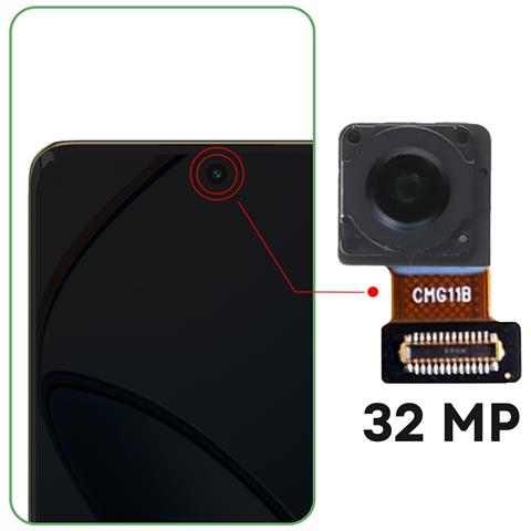 Fotocamera Frontale Per Realme 12 Pro Plus Sensore Selfie 32mp - Foto 2