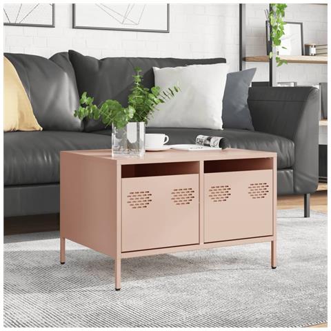 Mobile Tv Rosa 68x50x43,5 Cm In Acciaio Laminato A Freddo - Foto 2