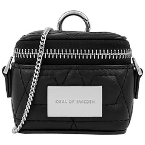 Borsa Mini Per Airpod Any Generation Modello Poppy Con Catena E Moschettone, Nero - Foto 2