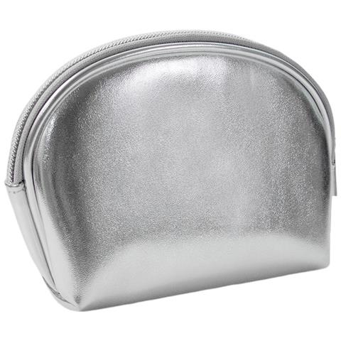 Elegante Pochette A Conchiglia: Borsa Per Il Trucco In Pelle Pu Argentata - Foto 1