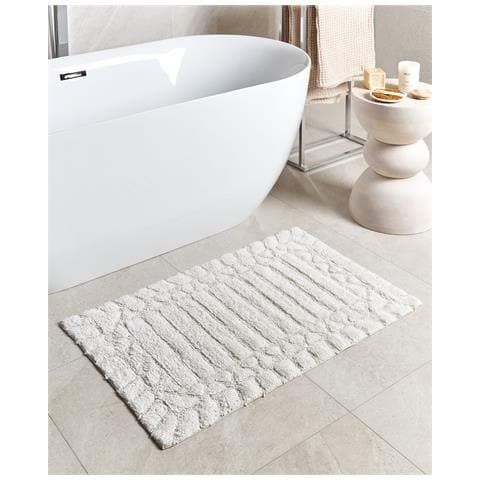 Tappeto Da Bagno Tekke 60 X 90 Cm Cotone Beige Chiaro - Foto 1