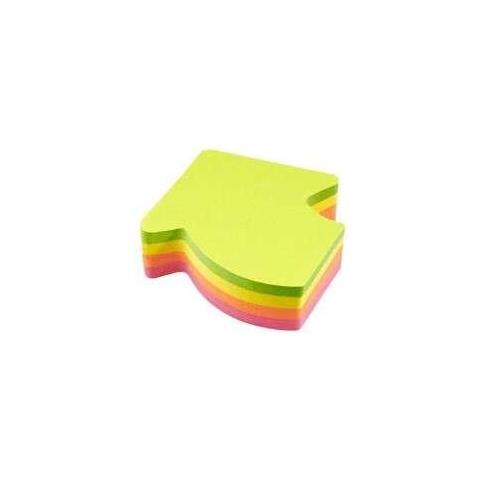 Info Cubo Da 200 Foglietti Adesivi A Forma Di Freccia 67 X 68 Mm - Colori Verde, Rosa, Giallo E Arancione - Foto 1