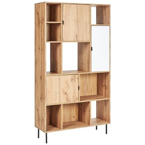Mobile Con 5 Ripiani Amos 185 Cm Marrone Chiaro - Foto 2