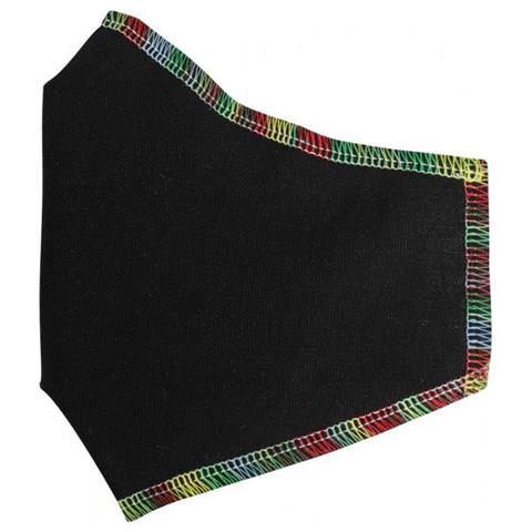 Cora M3pz-08 Mascherina Adulto Tinta Unita Nera Bordo Multicolor - Foto 1