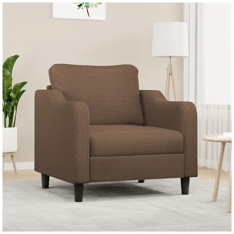 Poltrona Marrone 60 Cm In Tessuto - Foto 1