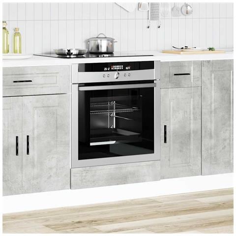 Armadio Per Forno Porto Grigio Cemento In Legno Multistrato - Foto 3