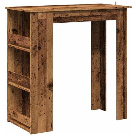 Tavolo Da Bar Con Ripiano Legno Antico 102x50x103,5 Cm - Foto 2
