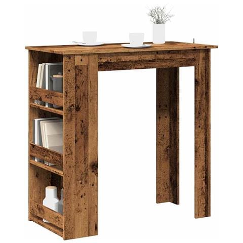 Tavolo Da Bar Con Ripiano Legno Antico 102x50x103,5 Cm - Foto 1