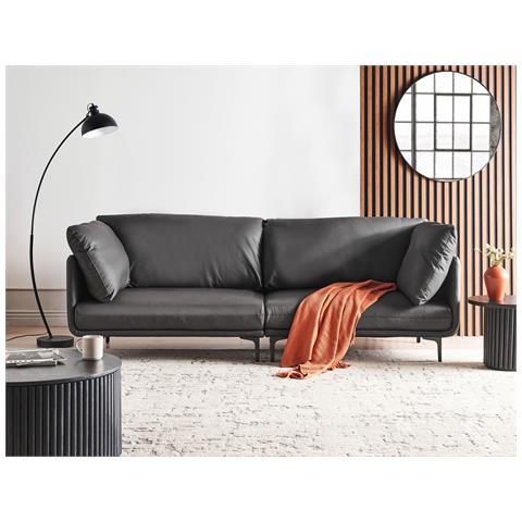 Beliani Revsnes Pelle Sintetica Nero Posti