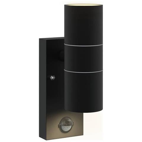 Lampada da Parete Esterna con Sensore Nera Acciaio Inossidabile IP44 - Foto 9