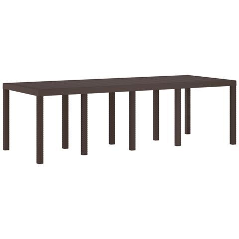 Tavolo da Giardino  Marrone 250x100x73 cm Poly Rattan, Tavolo da Giardino  Marrone 100x100x73 cm Poly Rattan, Tavolo da Giardino  Marrone 150x100x73 cm Poly Rattan - Foto 1