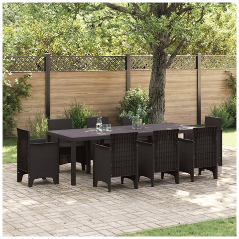 Tavolo da Giardino  Marrone 250x100x73 cm Poly Rattan, Tavolo da Giardino  Marrone 100x100x73 cm Poly Rattan, Tavolo da Giardino  Marrone 150x100x73 cm Poly Rattan - Foto 2