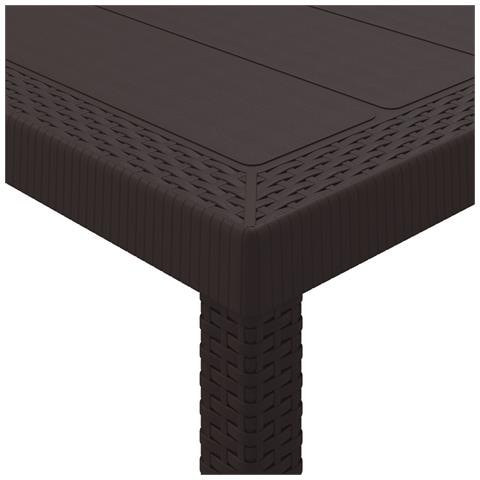 Tavolo da Giardino  Marrone 250x100x73 cm Poly Rattan, Tavolo da Giardino  Marrone 100x100x73 cm Poly Rattan, Tavolo da Giardino  Marrone 150x100x73 cm Poly Rattan - Foto 7