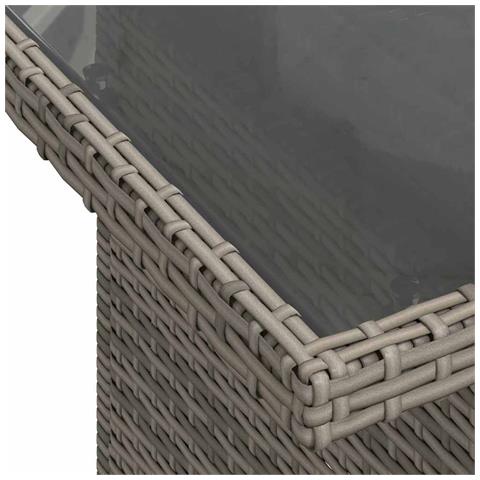 Set di Divano da Giardino da 7 Pezzi con Cuscini Grigio Rattan Polimerico - Foto 9