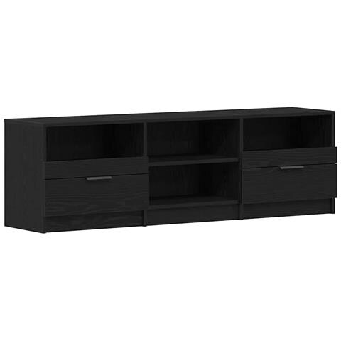 Mobile TV  Nero Rovere 150x33,5x45 cm Legno ingegnerizzato - Foto 1